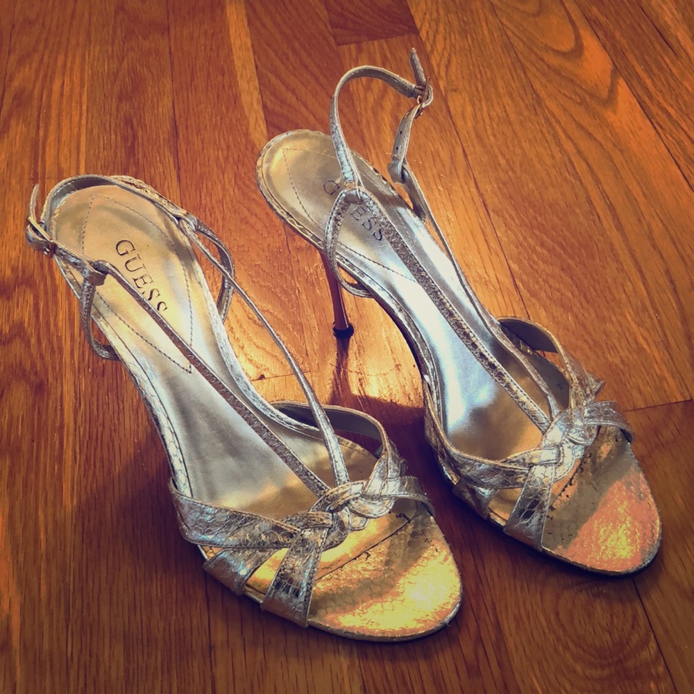 Guess gold heels